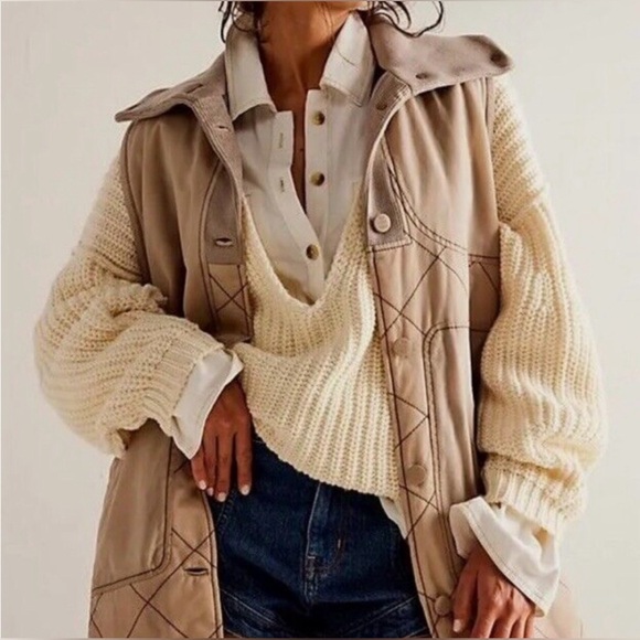 Free People Benny Waxed Canvas Vest NWOT - Picture 1 of 9